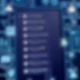 Illustration of text messaging survey interface