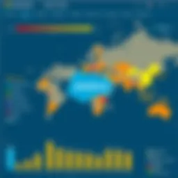 Salesforce geographic heat map illustrating regional sales performance