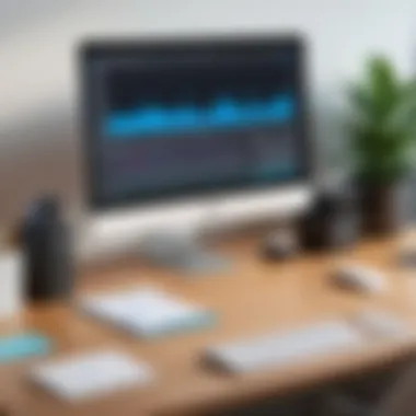 Maximizing Efficiency in Your Workspace A focused workspace showcasing a Mac with time tracking software