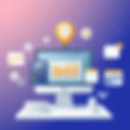 A visual representation of franchise management software functionalities