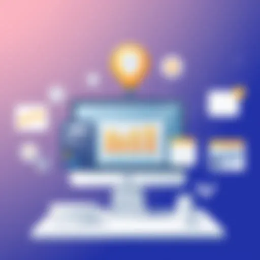 A visual representation of franchise management software functionalities