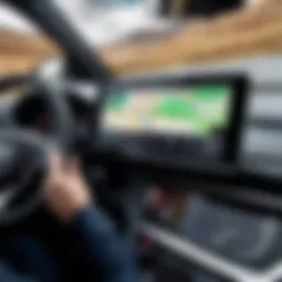 Advanced GPS technology in a commercial vehicle dashboard