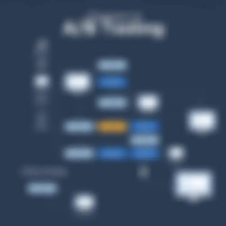 A detailed flowchart illustrating A/B testing methodology