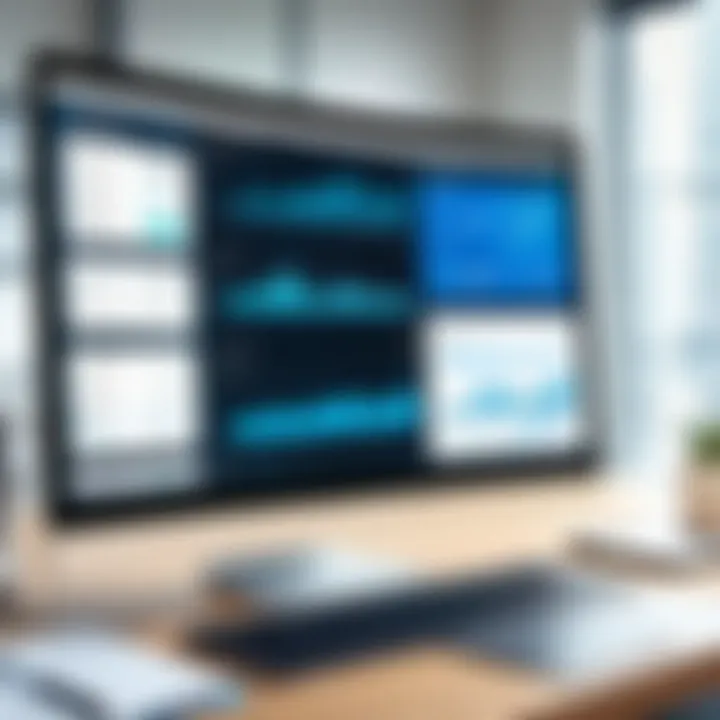 Illustration of healthcare practice management dashboard