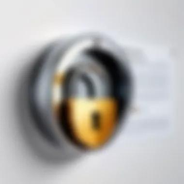 A secure lock symbol representing document security features.