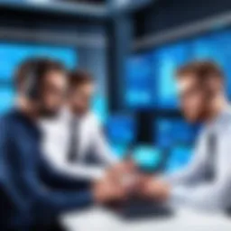Business team discussing IT support options