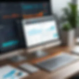 Illustration of Kartra's dashboard showcasing various marketing tools and metrics