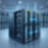 A sleek server rack showcasing high-performance hardware