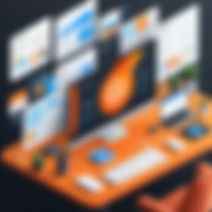 Illustration of HubSpot tools for enhancing website visibility
