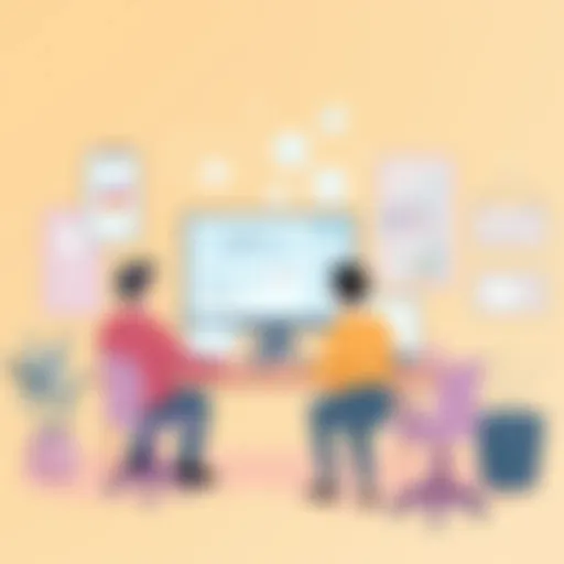 Visual representation of marketing collaboration tools in action