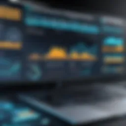 Visual representation of mining management software interface showcasing data analytics