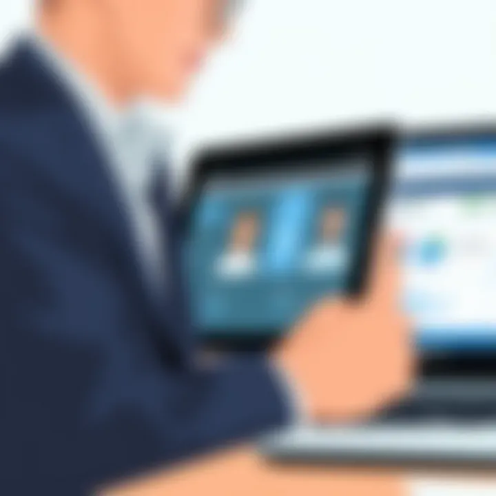 Business Professional Utilizing Remote Access on iPad Business professional using remote access software on iPad