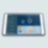 User Interface of Remote Access Software on iPad Remote access interface on iPad showcasing features