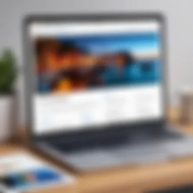 Responsive Design Created with Mac Website Builder A Mac laptop displaying a responsive website design created with a builder software