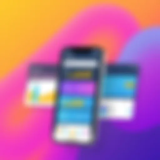 User interface layout of Schedule 360 mobile app showcasing dashboard features