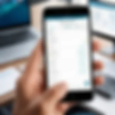 Appointments at Your Fingertips A person using a mobile device to manage appointments on the go.