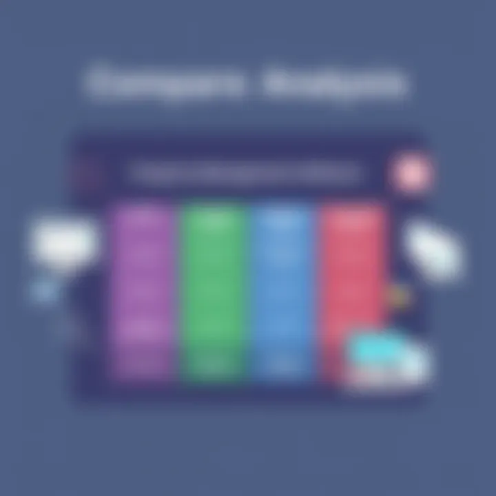 Comparison chart of various property management software