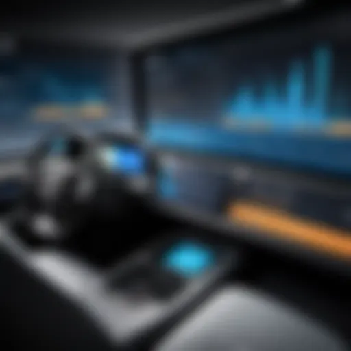 A digital dashboard showcasing freight analytics and data insights.