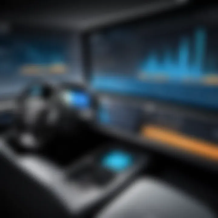 A digital dashboard showcasing freight analytics and data insights.