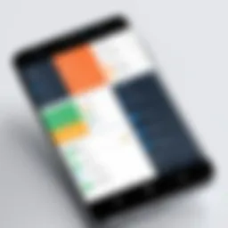 Visual representation of Android CRM functionalities