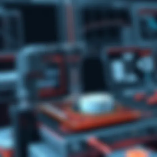 Visualization of CAD software interface showcasing design tools