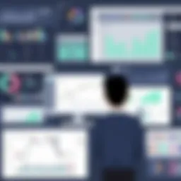 Diverse array of data visualization tools representing survey insights