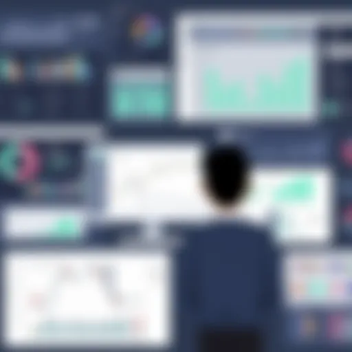 Diverse array of data visualization tools representing survey insights