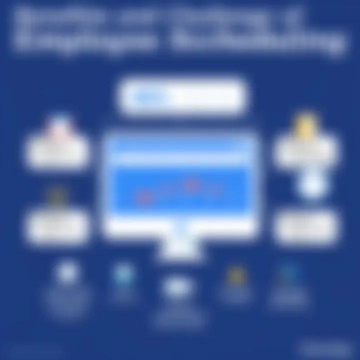 Benefits and Challenges of Employee Scheduling Visual representation of scheduling benefits and challenges