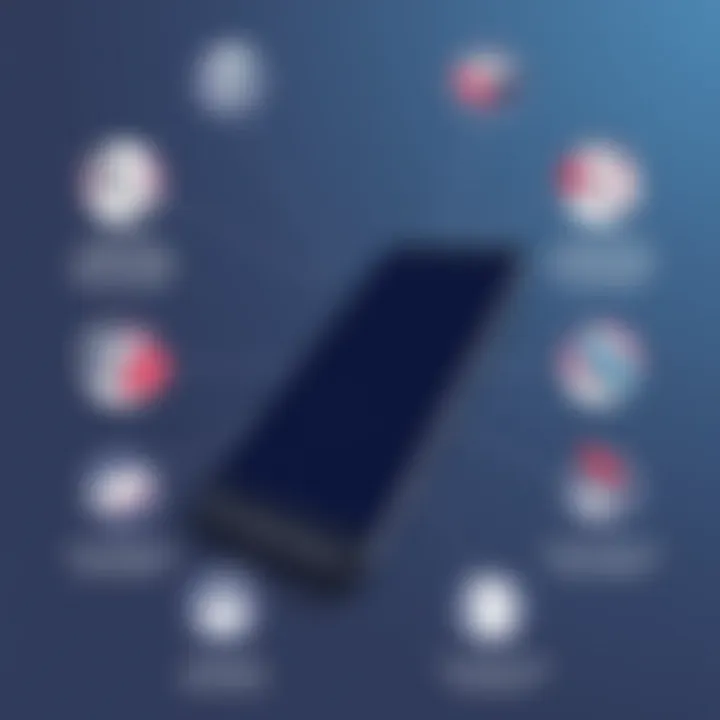 Graphical representation of virtualized environments enhancing smartphone performance