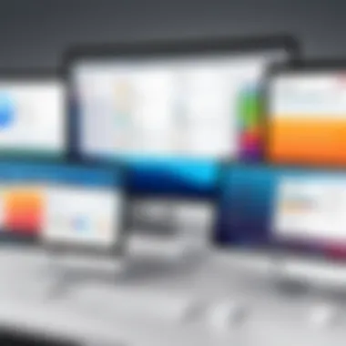 Feature Comparison of Top Mac Website Builders Side-by-side comparison of various website builder features on a Mac screen